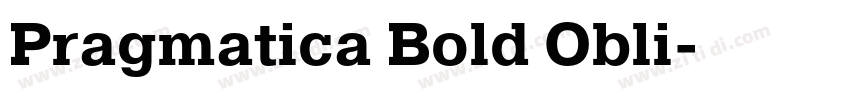 Pragmatica Bold Obli字体转换